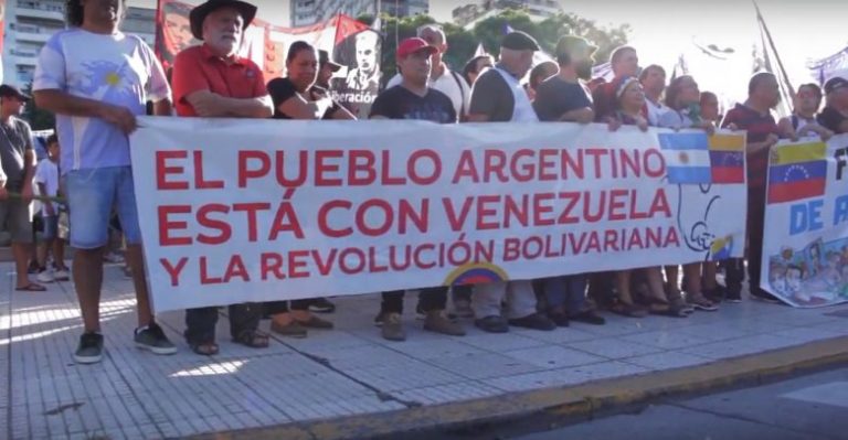 [ARGENTINA] Movilización antiimperialista en apoyo a Venezuela